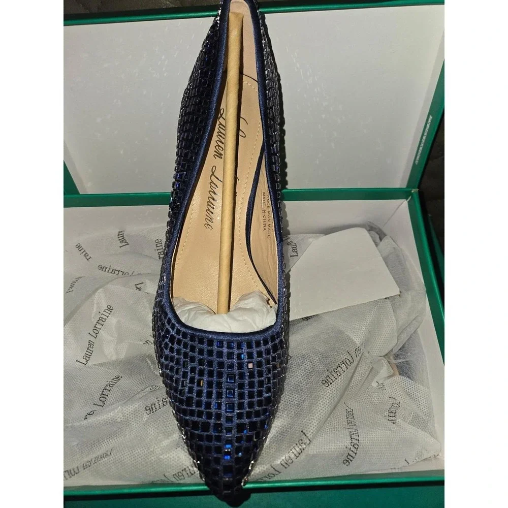 Lauren Lorraine Dazzle Pump Heel With All Over Rhinestone Sparkle M075. W7.5